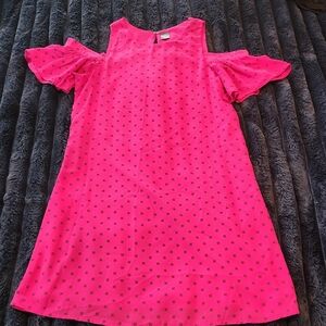 Pink Kids Dress with Star Pattern